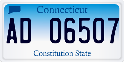 CT license plate AD06507