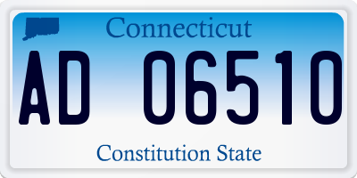 CT license plate AD06510