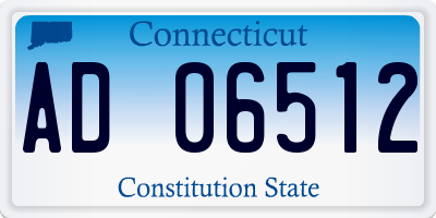 CT license plate AD06512