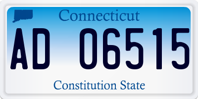 CT license plate AD06515