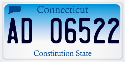 CT license plate AD06522