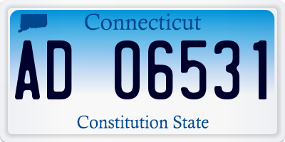 CT license plate AD06531