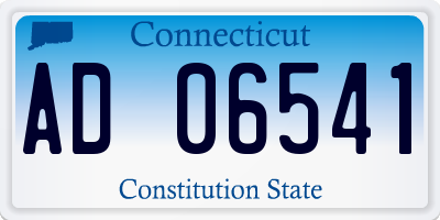 CT license plate AD06541