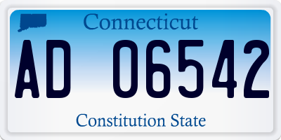 CT license plate AD06542