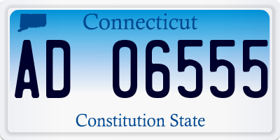 CT license plate AD06555