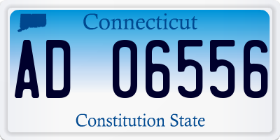 CT license plate AD06556