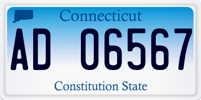 CT license plate AD06567