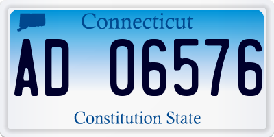 CT license plate AD06576