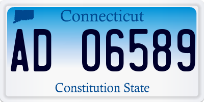 CT license plate AD06589