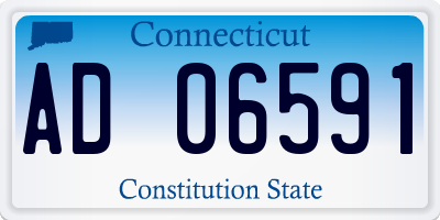 CT license plate AD06591