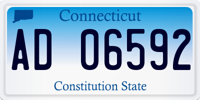 CT license plate AD06592