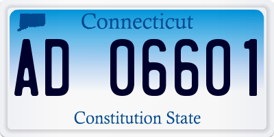CT license plate AD06601