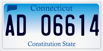 CT license plate AD06614