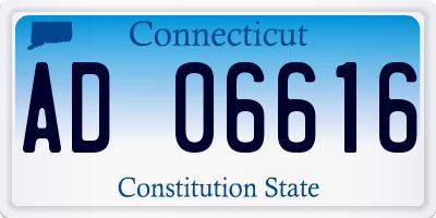 CT license plate AD06616