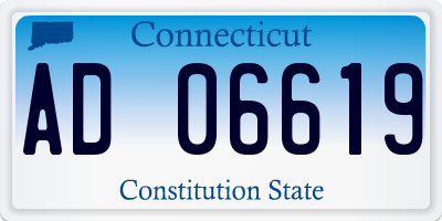 CT license plate AD06619