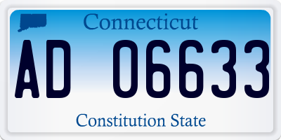 CT license plate AD06633