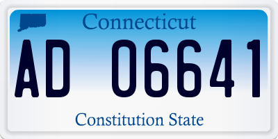 CT license plate AD06641