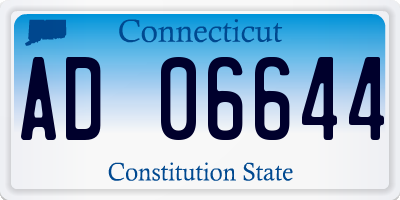 CT license plate AD06644