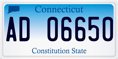 CT license plate AD06650