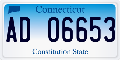 CT license plate AD06653