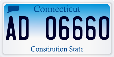 CT license plate AD06660