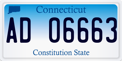 CT license plate AD06663