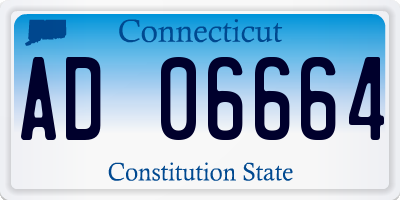 CT license plate AD06664