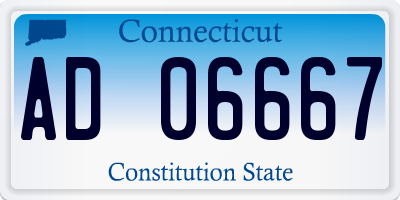 CT license plate AD06667