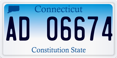 CT license plate AD06674