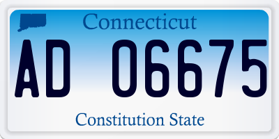 CT license plate AD06675