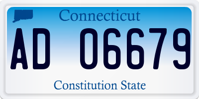 CT license plate AD06679
