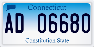 CT license plate AD06680
