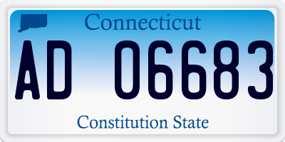 CT license plate AD06683