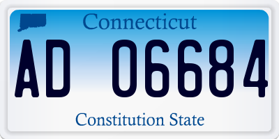 CT license plate AD06684