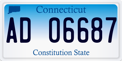 CT license plate AD06687