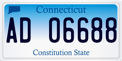 CT license plate AD06688