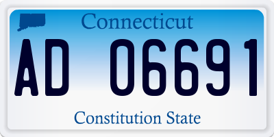 CT license plate AD06691