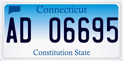 CT license plate AD06695