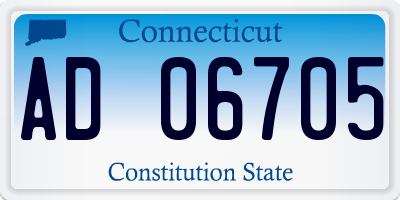 CT license plate AD06705