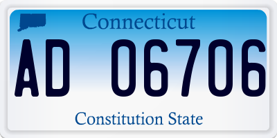 CT license plate AD06706