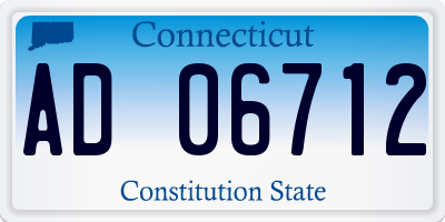 CT license plate AD06712