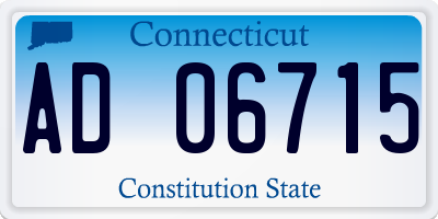CT license plate AD06715