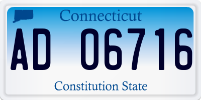 CT license plate AD06716