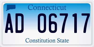CT license plate AD06717
