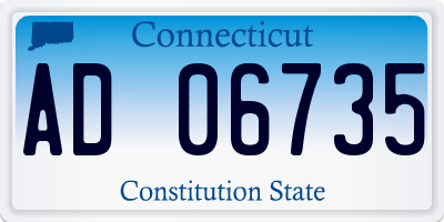 CT license plate AD06735