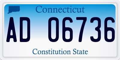 CT license plate AD06736