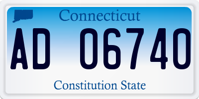 CT license plate AD06740