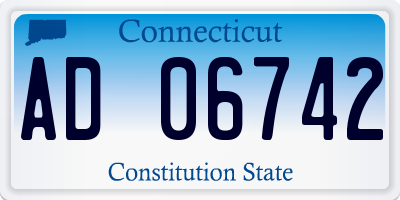 CT license plate AD06742