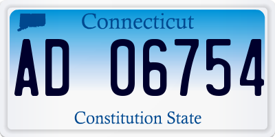 CT license plate AD06754