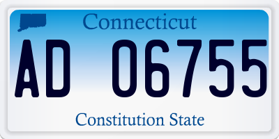 CT license plate AD06755